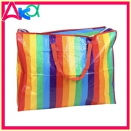 ☢ ✘ Thick nylon luggage bag,sako bag with zipper,shopping bag,storage bag,rainbow sako bag,makapal,