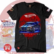 50th fashion 2025 Anniversary Hotwheel Skyline GTR R34 R35 Super Premium T-shirt Available Big size 
