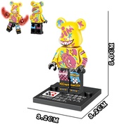 16 Types Minifigures Steam Bear Building Blocks Luffy Bear Punk Bear Fashion Trend Collection Toys Gifts Bearbrick
