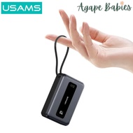 USAMS CD243 65W 3-port ACC Fast Charging Digital Display Power Bank With Type-C Cable 20000mAh - XH 
