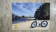 日本 沖繩 明信片... (沙灘+腳踏車)