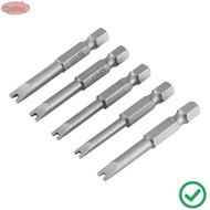 XUESHAN 5 PCS U Shape Screwdriver Bits, S2 Alloy Steel , 1/4 Inch Hex Shank U Type Drill Bits, U4 U5