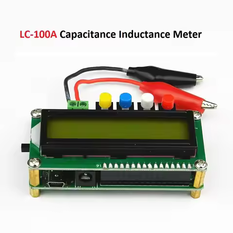 LC-100A LC100A Capacitance Inductance Meter LC Meter 1pF-100mF 1uH-100H Inductor Test Clip Online Po
