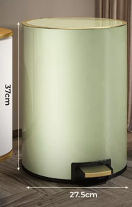 DDS - 不銹鋼腳踏式垃圾桶(荳蔻綠)(尺寸:15L-37*27.5CM)#N164_016_252