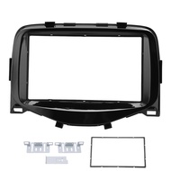 Pikdsg 2DIN Car Radio Fascia Trim Central Control Dashboard Panel Replacement for AYGO 2014‑2015