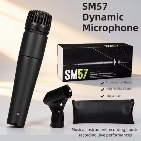 Hot Sale SM57 Cardioid Dynamic Microphone Unidirectional Instrument Mic For Snare Drum Guitar Amp BB