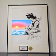 龍珠 Dragon ball 孫悟空 鳥山明 簽名 50*40 cm 藝術畫連畫框 激罕 值得收藏