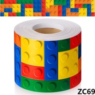 6cm/10m Building Block Bulletin Board Border Classroom Border Colorful Bulletin Board Decoration Cla