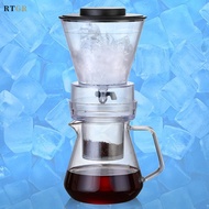 RTGR Ice Drip Coffee Pot Glass Coffee Maker Regulatable Dripper Filter Cold Brew Pots Ice Brewer Percolators Espresso Coffee