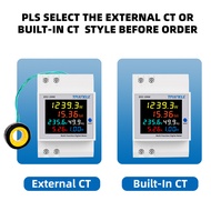 D52-2066 6IN1 din rail AC monitor 110V 220V 380V 100A Voltage Current Power Factor Active KWH Electr