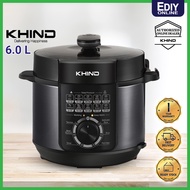 【NEW】 KHIND PC6100 ELECTRIC PRESSURE COOKER 6L NON-STICK POT PERIUK TEKANAN TINGGI STEAMER 气压锅 butte