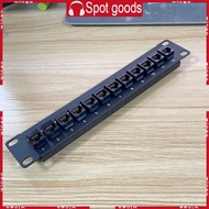 WIN CAT6 12 Port Patch Panel Supports Back CAT6 Unshielded for w Coded T568A B Wiring for RJ45  Cabl
