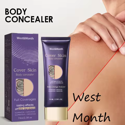 West Month Body Tattoo Concealer Waterproof Tattoo Concealer Cover Acne Scars Dark Circles Sweatproo