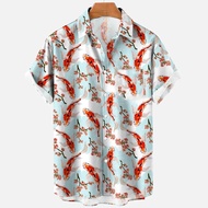Summer Men's Shirt Animal Seahorse Fish Love Loose 3d Hawaiian Shirt  Clothing For MenTops Cute Casu