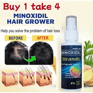 （Buy 1 take 4）Minoxidil Strands 6% Minoxidil Topical Solution Hair Grower beard Grower