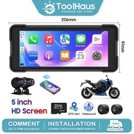 Motorcycle Navigation System Carplay Motorcycle TPMS Connect Mobile Phone 5 inch IPX8 Waterproof HD 