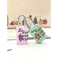 1pc Wire Rope 3 Digit Combination Lock, Suitcase Password Padlock Cable Padlock Small Password Lock 