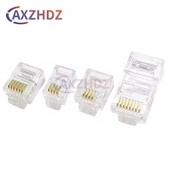 20PCS 4Pin 6Pin 8Pin Cable End Connectors Plugs telephone connector internet connector RJ9 4P4C RJ11