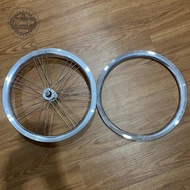 Ridea Wheelset Alloy for Brompton 6 Speed - Silver