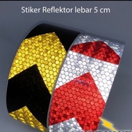 CAHAYA Restock Arrow Sticker Reflector Light Reflection Arrow Motif 5Cm X 5Mtr