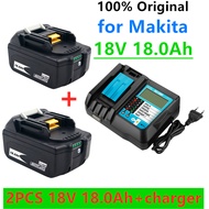 100 BL1860 bateri boleh dicas semula 18V 18000mAh Lithium ion untuk Makita 18v bateri BL1840 BL1850 