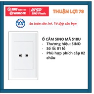 (COMBO) DOUBLE, SINGLE, THREE TYPE 2-PIN SOCKETS SERIES S18U, S18U2, S18U3 GENUINE SINO - VANLOCK