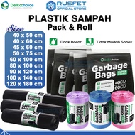 Kantong Plastik Sampah PACK ROLL Tebal Trash Bag Premium Besar Termurah DELKOCHOICE