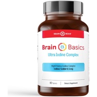 Brain Basics Ultra Iodine Complex Supplement  90 Tablets Thyroid Support, 12.5 mg Iodine and Potassi