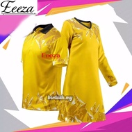 Eeeza Yellow Couple Set T Shirt Muslimah Jersey Labuh Murah Baju Muslimah Jersi Plus Size Microfiber