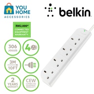 Belkin Economy Series 4-outlet Surge Protection Power Extension Socket (3m)