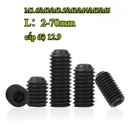 12.9 Grade (Concave End) Firm Screw Hexagon Socket Screw Headless Stop Screw Machine M1.6/M2/M2.5/M3