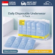 SG 5pcs Men Travel Disposable Underwear Brief Disposable Underwear Men Brief