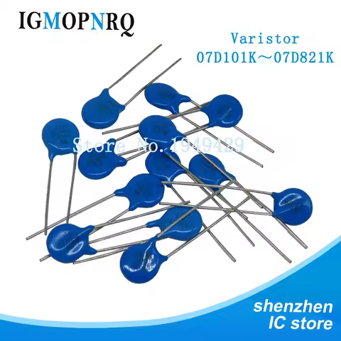 50PCS Piezoresistor Varistor Series 7D 10D 14D 7D680K 7D220K 10D101K 10D681K 14D471K 14D561K 7D431K 