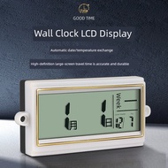 wall clock wall clock for living room Temperature LCD LCD Screen Display Quartz Clock