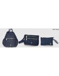 意大利品牌Cervo Quilted Nylon 3-Piece Set C1904006 (Italy Brand 背囊斜揹袋連化妝包套裝)