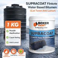 (1 KG) SUPRACOAT Flinkote Water Based Bitumen Cat Tangki Toren Air Anti Lumut
