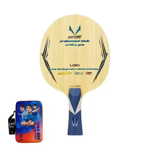 LOKI-RXTON 5pro Table Tennis Racket, Bottom Plate, Professional Grade, Offensive Type 5 Wood, 2 Carb