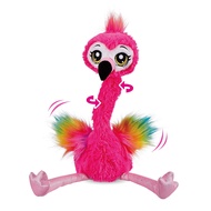 Pets Alive Frankie the Flamingo Pink - 15" Interactive Animal Dancing Plush with 3 Songs, Includes B
