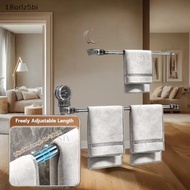 BI Adjustable 360 Rotating Suction Cup Towel Rack No Drill Telescopic Bathroom Storage N