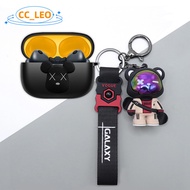 For VIVO Buds Case Creative Cartoon Astronaut Cute Bear Keychain Pendant VIVO Buds Silicone Soft Cas
