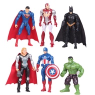 Fast shipping 6pcs/set Avengers Figures Iron Man Anime Figures Thanos Model Toy Decoration Marvel Hulk Figurines Decoration Dolls