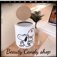 💥熱賣🤗2024日式原木風Snoopy史努比垃圾桶😻