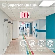 Gruenlich LED Exit Sign, Emergency Light with Double Face and Battery Backup, UL 924 Qualified, AC 1