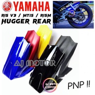 [ HUGGER REAR & SPLASH GUARD ] YAMAHA R15 V3 MT15 R15M V4 INNER MUDGUARD BELAKANG COVER TAYAR CHAIN 
