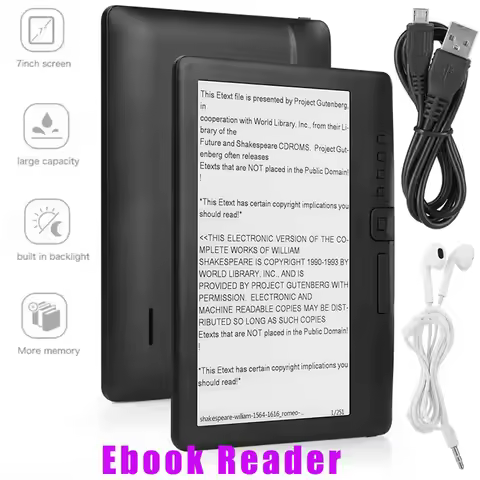 512M+4GB/8GB/10GB Portable Ebook Reader 7inch Screen Support 27 languages Electronic Book Reader Bui