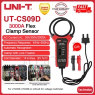 UNI-T 3000A UT-CS09D ไฟฟ้ากระแสสลับแบบยืดหยุ่นแคลมป์มิเตอร์ยืดหยุ่นเครื่องวัดความถี่แอมแปร์มิเตอร์เค