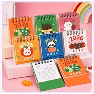1PC 2026 New Year Calendar Capybara Panda Pony Style Portable Coil Schedule Planner Desktop Decorati
