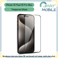 iPhone 15 Plus/15 Pro Max Clear Full Screen Tempered Glass Screen Protector [Jimat2 Mobile]