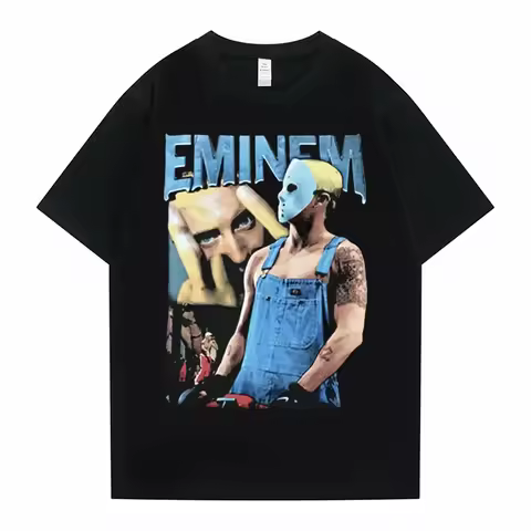 Rapper Slim Shady Eminem Anger Management Tour Graphic T Shirt Short Sleeve Men Hip Hop Casual Tee T
