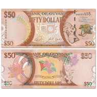 Leopard 555 America-Guyana 50 Face Value Banknotes 2016 Foreign Coins P-41qnkm6018